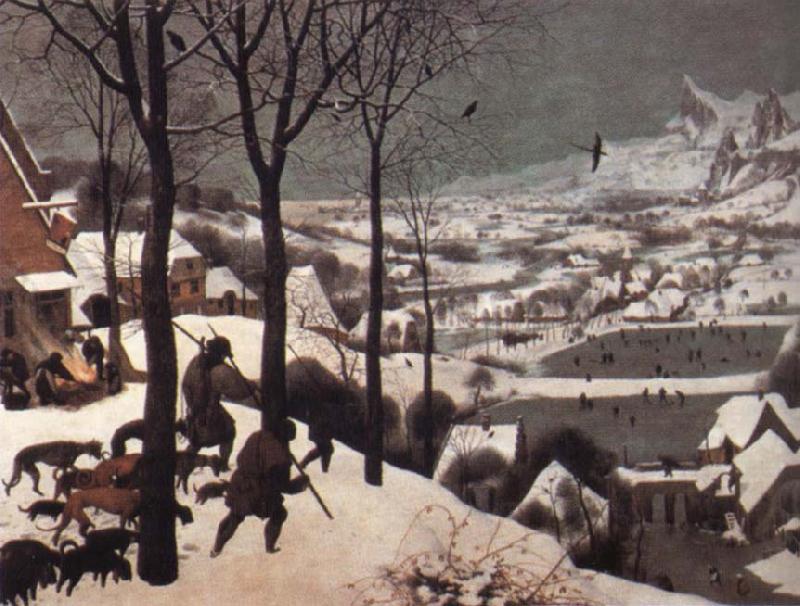 BRUEGHEL, Pieter the Younger The Hunters in the Snow Sweden oil painting art
